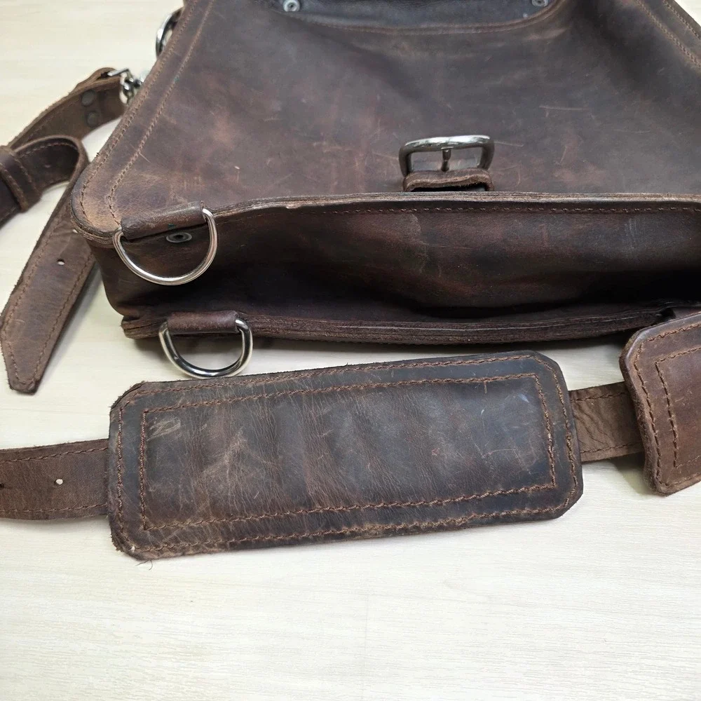 Saddleback Leather Mens Messenger Bag Dark Brown Full Grain Leather Satchel Bag